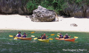Go kayaking with Dragon Pearl Junk, Halong Bay, Vietnam